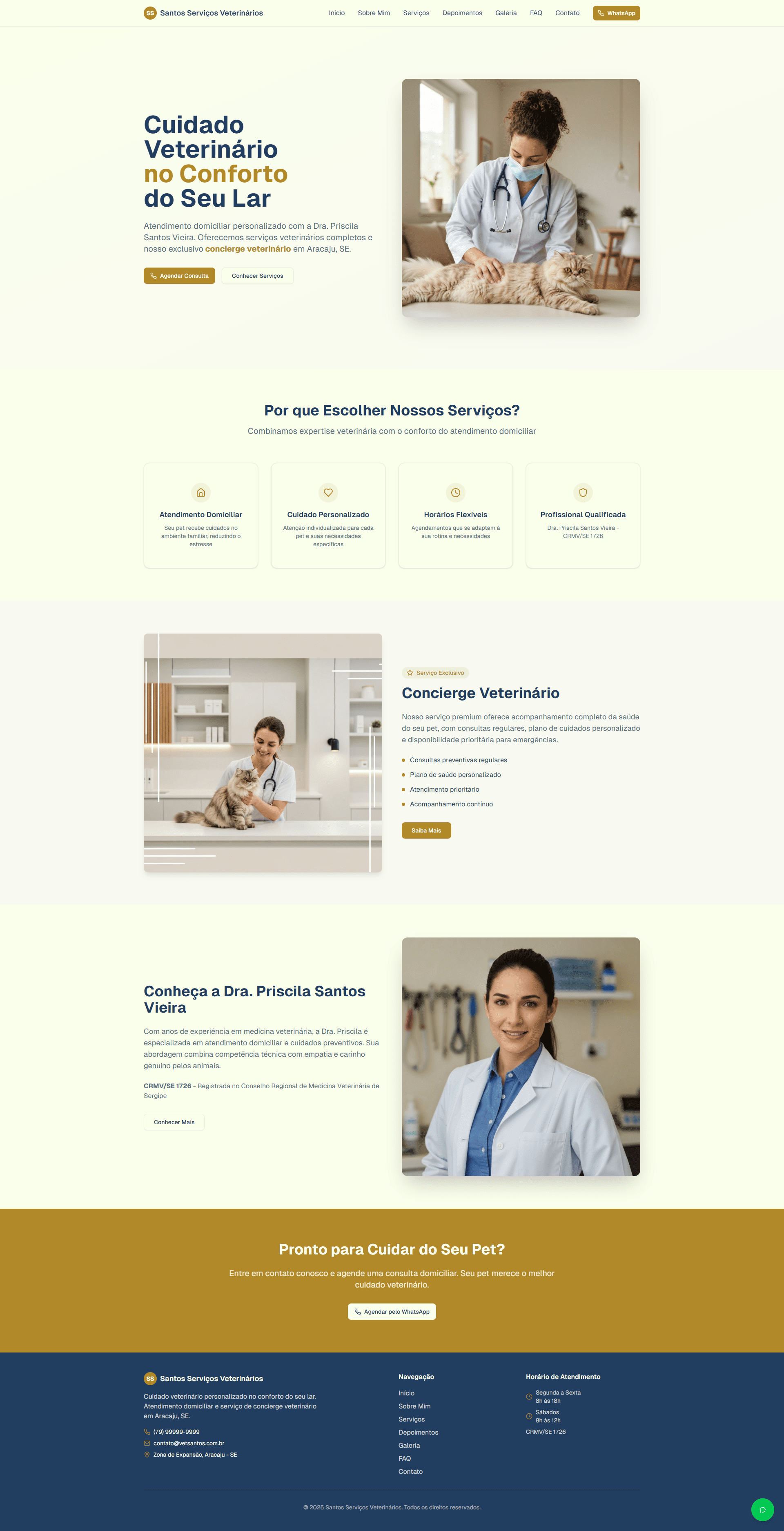 Site Institucional - Serviço Veterinário