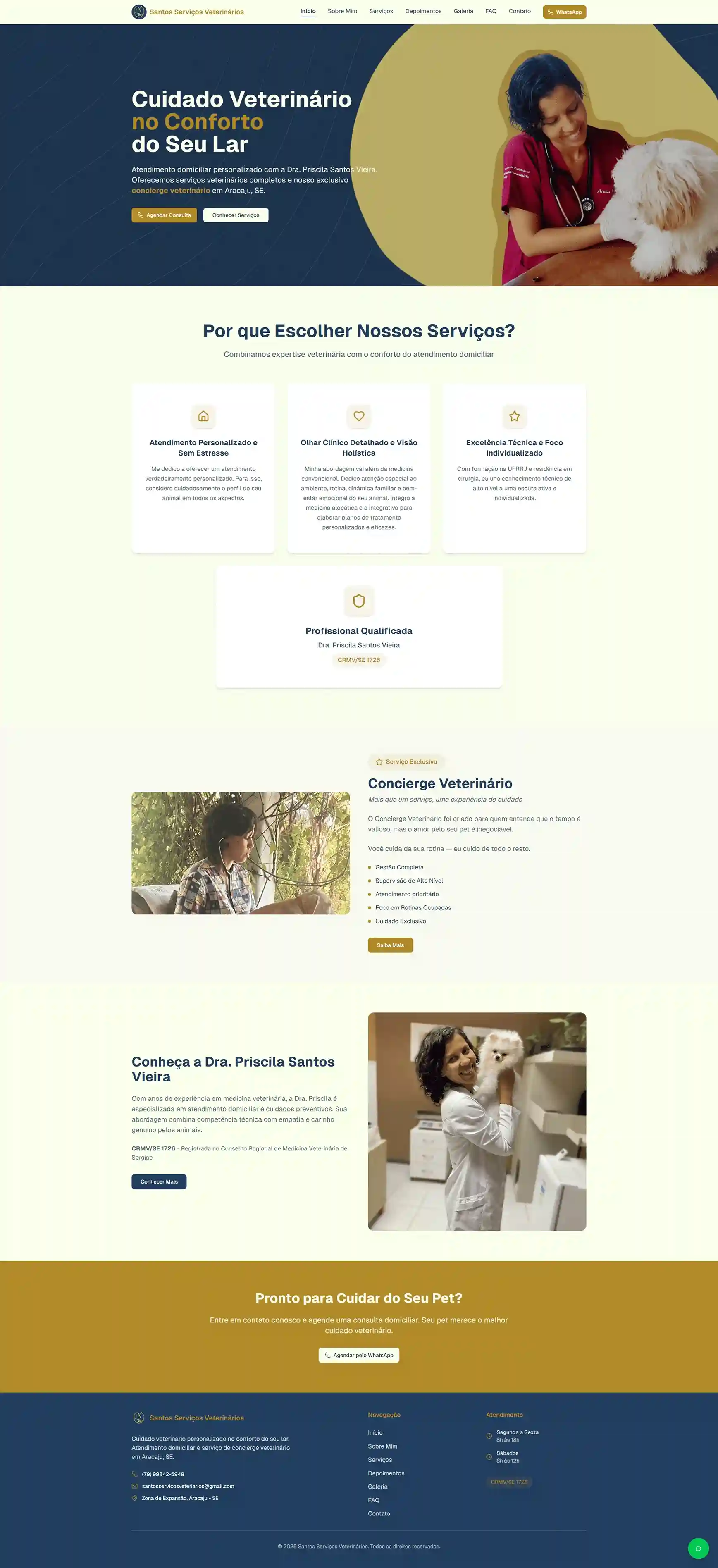 Site Institucional - Serviço Veterinário